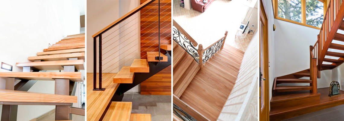 деревянные лестницы из различных материалов